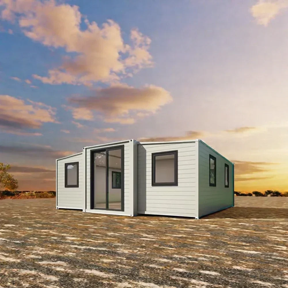 Luxury Prefabricated Portable Container House Double Wing Folding Room with Free Expansion CapabilityTiny Home