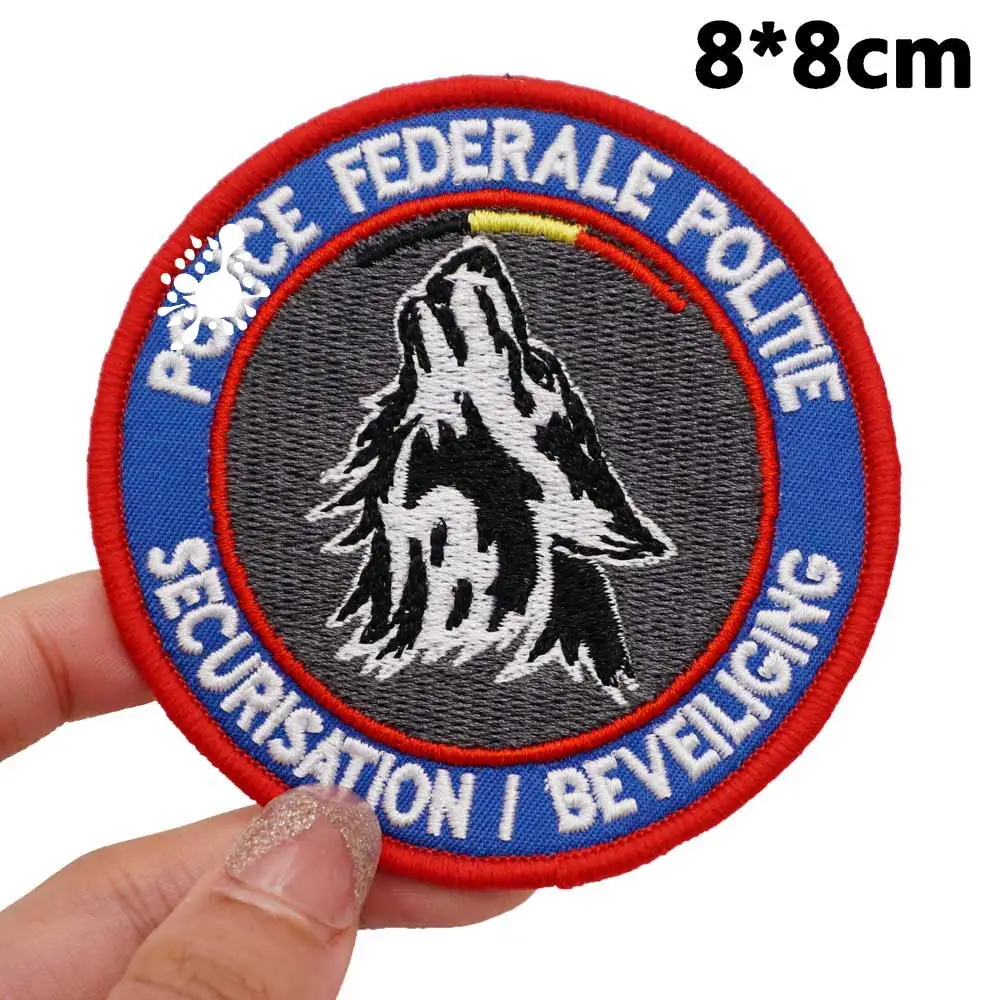 Belgium Tactical Embroidery Patches for Backpacks and Clothing military Accessories with Hook backing or iron back