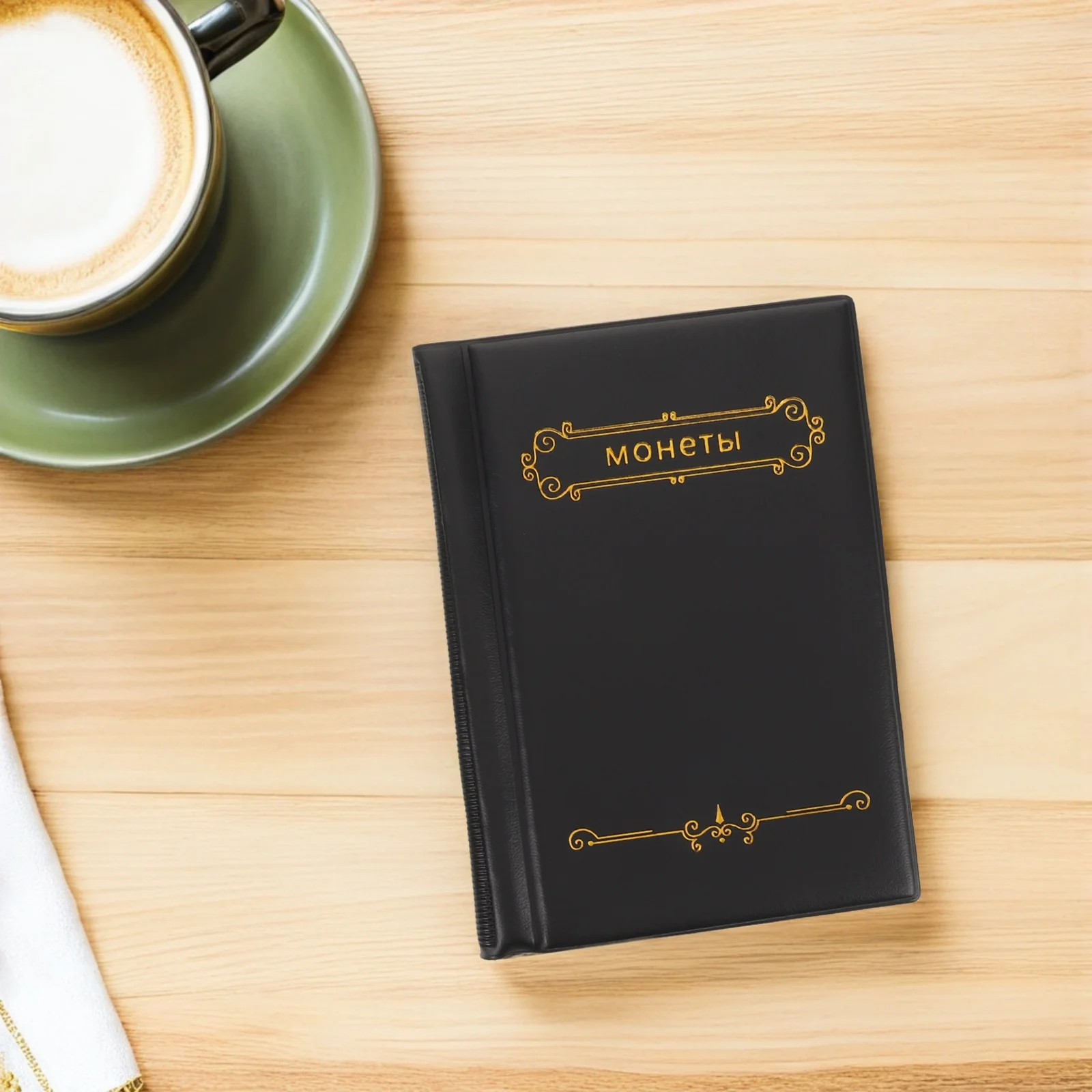 Álbum de armazenamento de moedas, 2 peças, 120 bolsos, livro, caixa de pvc pu para moedas de cobre, organizador de coleção, suporte de exibição, presente