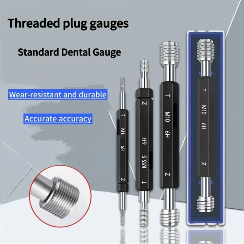 1pc M1 High Quality6HMetric Thread Plug Gauge，ThreadPass-FailGauge Inspection Tool Pass-Fail  Internal Thread Gauge