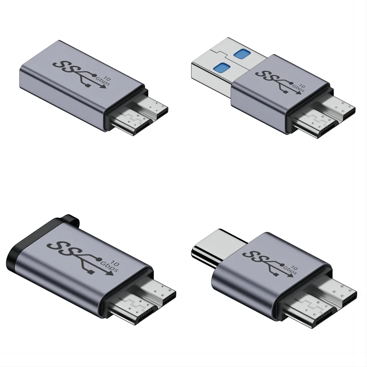 Chenyang Micro USB 3.0 Connector USB C to Micro USB 3.0 10Gbps Data Power Adapter