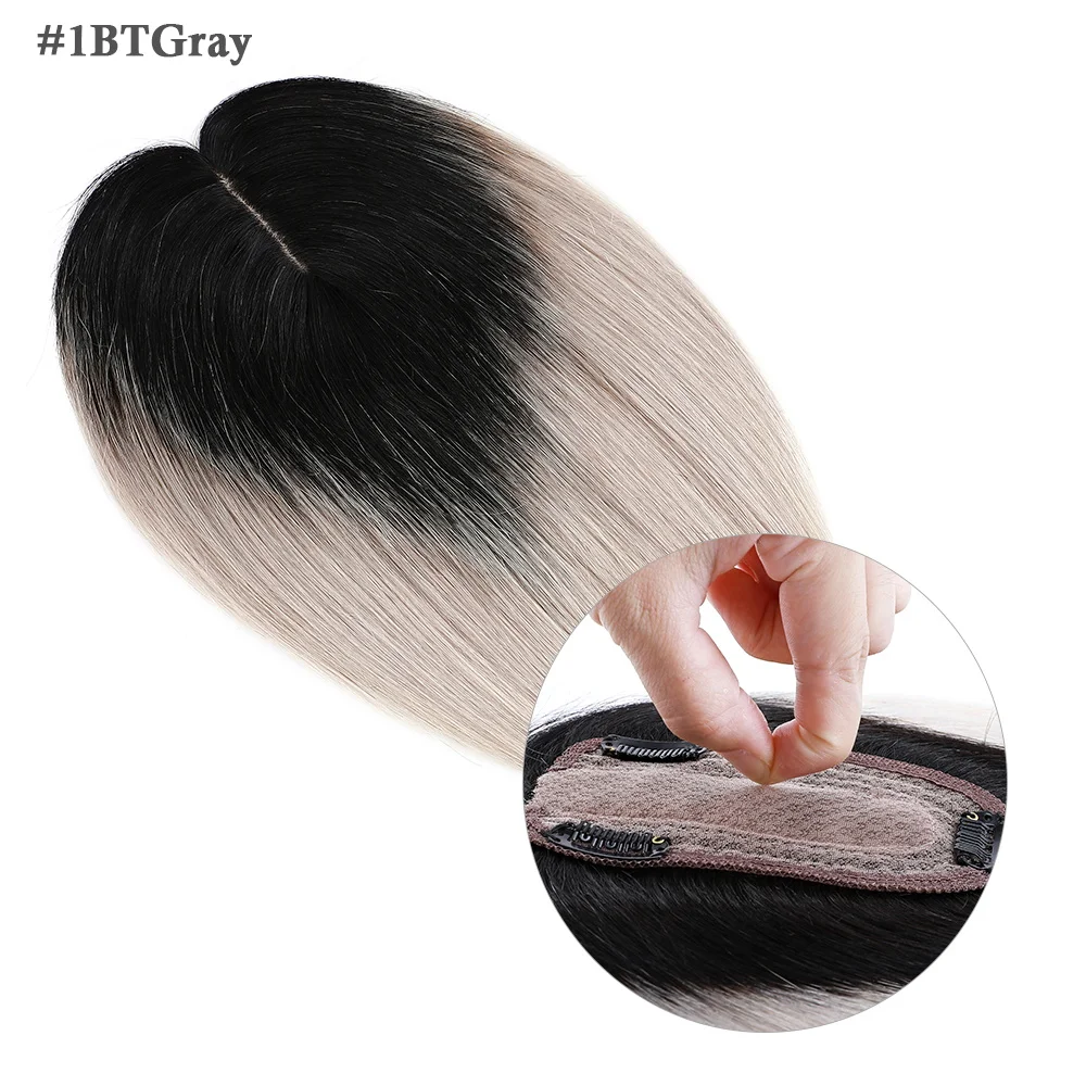 Sego 7x13cm Seiden basis Haar deckel für Frauen 100% Echthaar teile Perücken gerade Clips in Haar teilen hinzufügen Deckung volumen – Detail 16