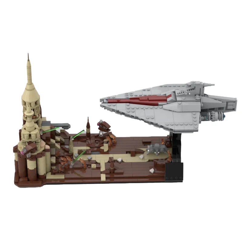 Klocki Serii Star Battle 629 Elementów Stojak Ekspozycyjny na Statek Kosmiczny Model Modułowy Edukacyjny Zestaw do Samodzielnego Montażu dla Dzieci Prezent na Boże Narodzenie