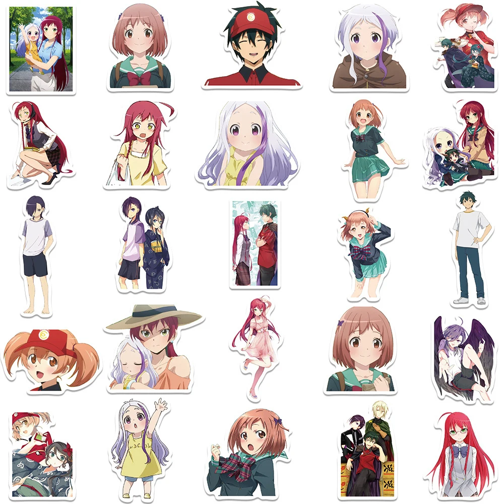 10/30/50 Uds Anime el diablo es una parte pegatinas de temporizador Emilia Maou pegatina de dibujos animados portátil Scrapbooking pegatina de equipaje impermeable