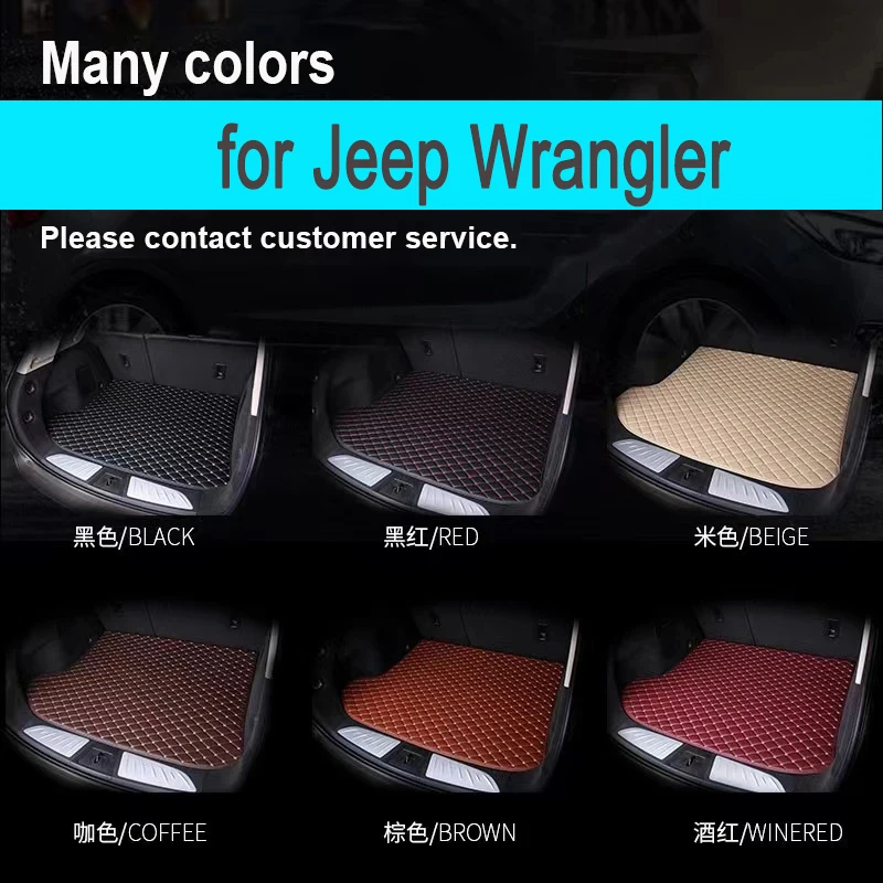 

Special car trunk mats for Jeep Wrangler JL 4 door 2018-2022 durable cargo liner boot carpets