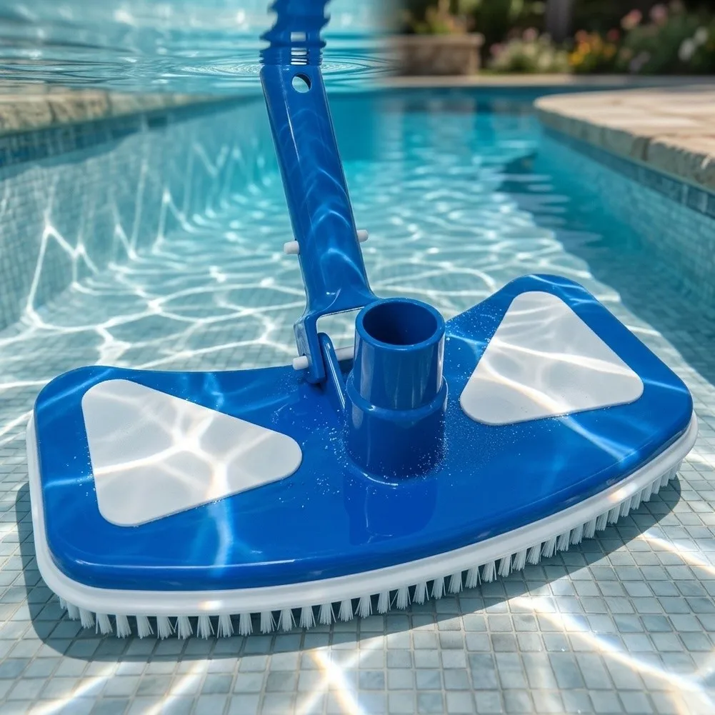 Heavy=Duty Pool Vacuum Head With Nylon Bristles, Swivel Suction Cleaner For Inground & Above Ground Pools, Fits 32mm/38mm Hoses
