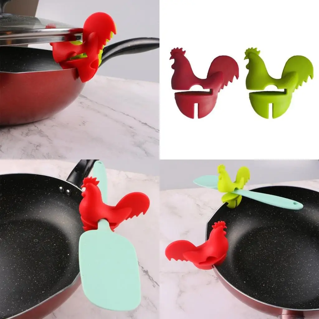 37ME silicones kitchen tool Chicken Pot Clip Cooking Decoration Spill stoppers
