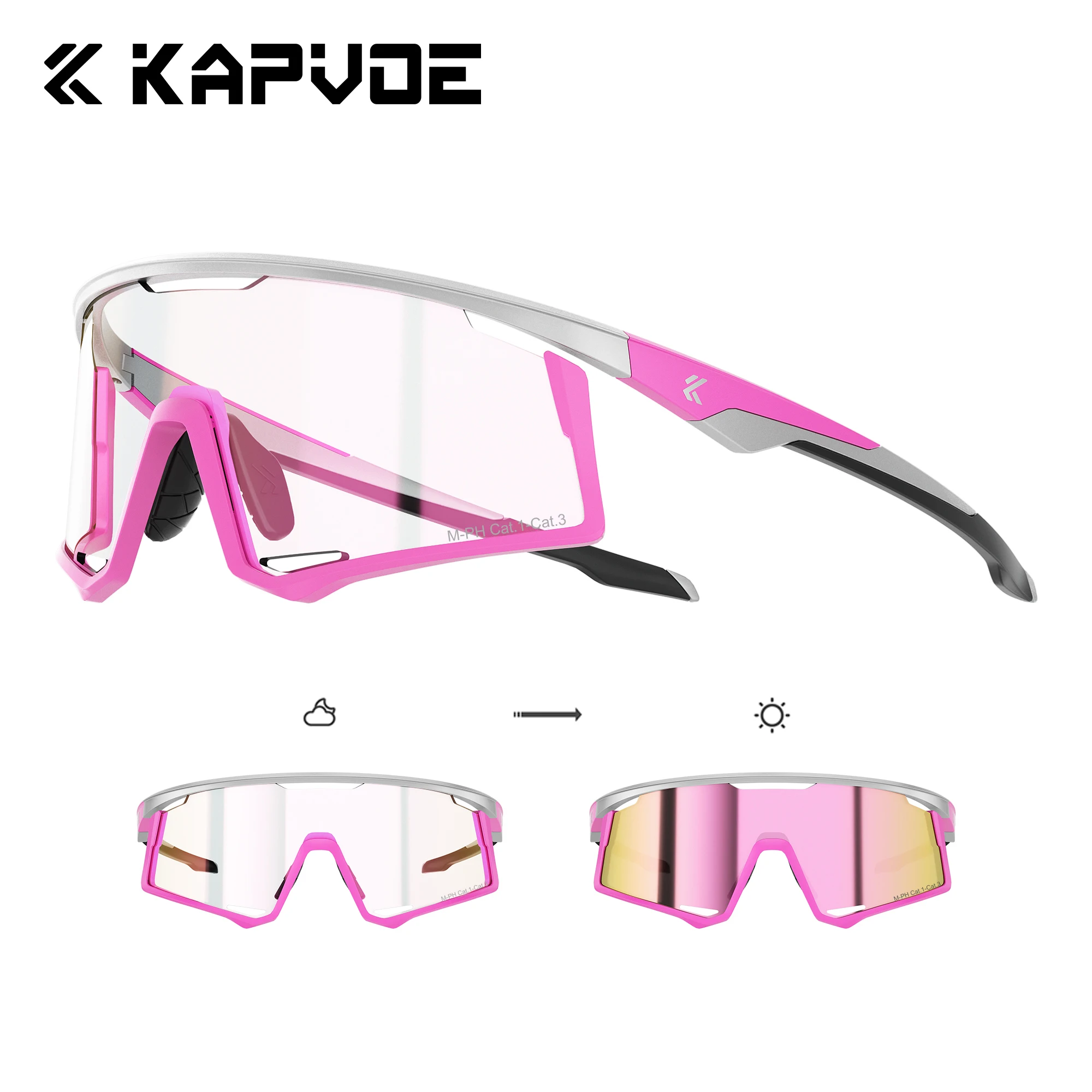 

KAPVOE 2026 Cycling Sunglasses Outdoor Sports Glasses UV400 Sunglasses MTB Bicycle Camping Hiking Baseball Windproof Equipment