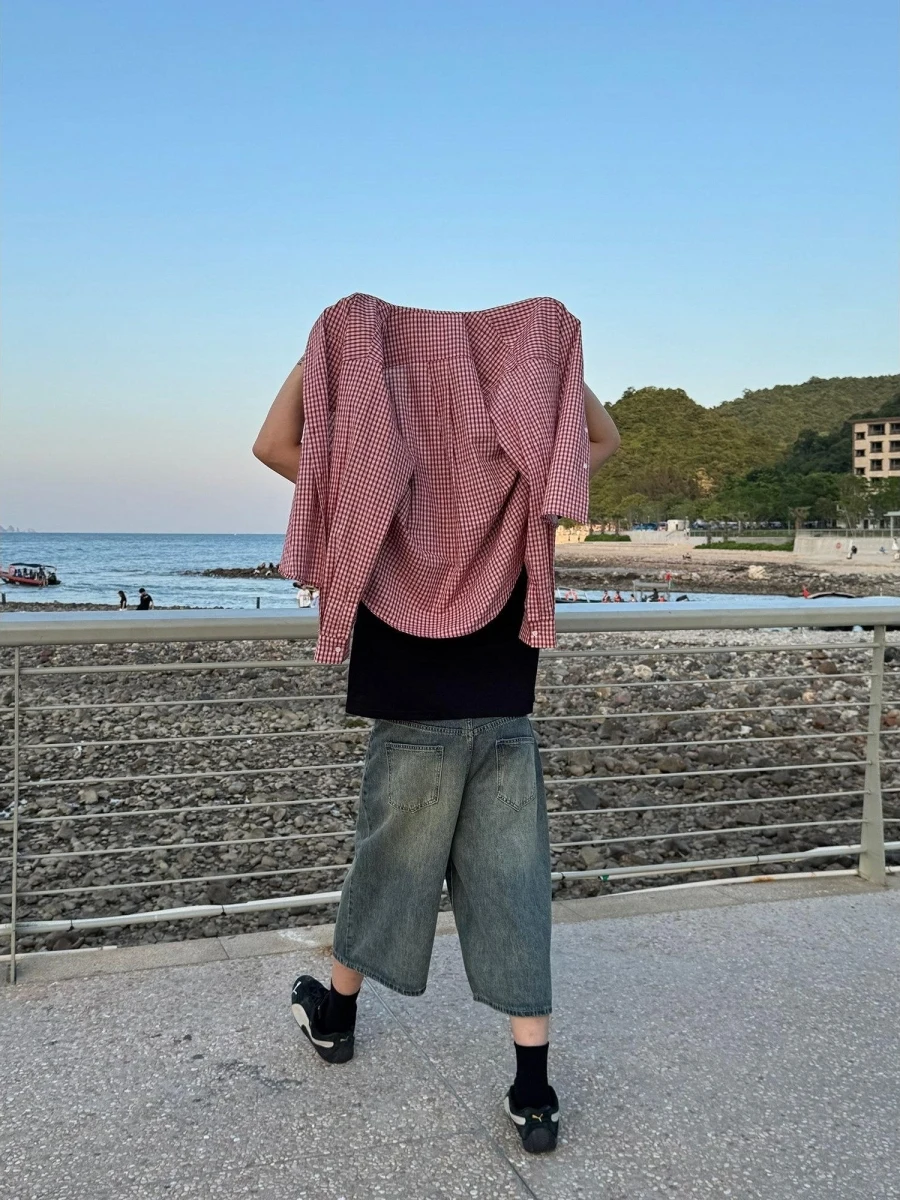 

American Retro Plaid irt Loose Long Sve Turn-down Collar Casual irt Spring Autumn Men's Faion Versatile Comfortable ...