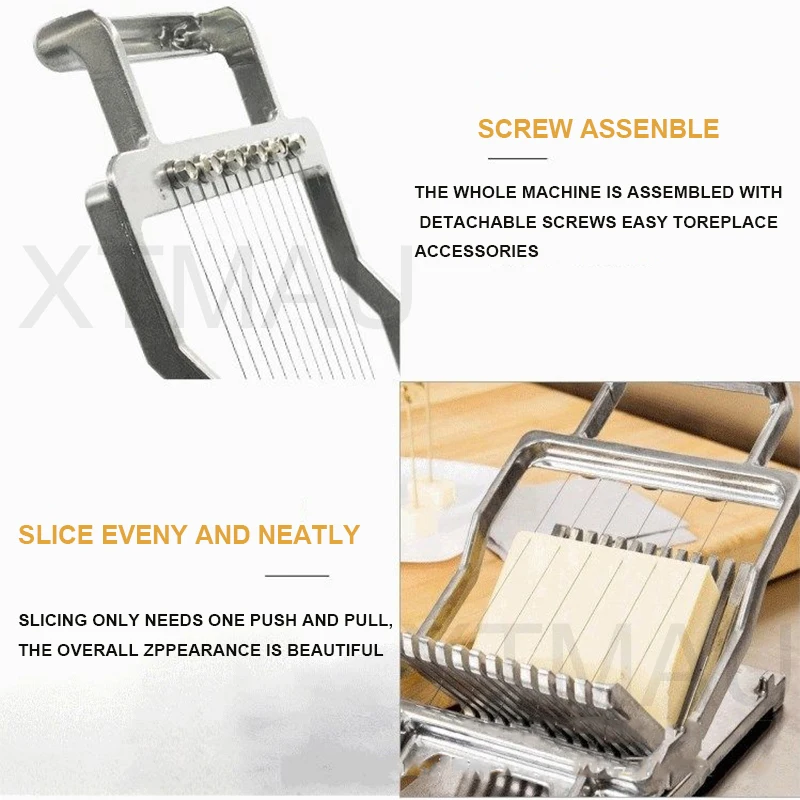 Trancheuse à fromage commerciale, poupée multifonction, jambon pointu, acier inoxydable, fil de coupe inclus, trancheuse à fromage, outils de cuisine