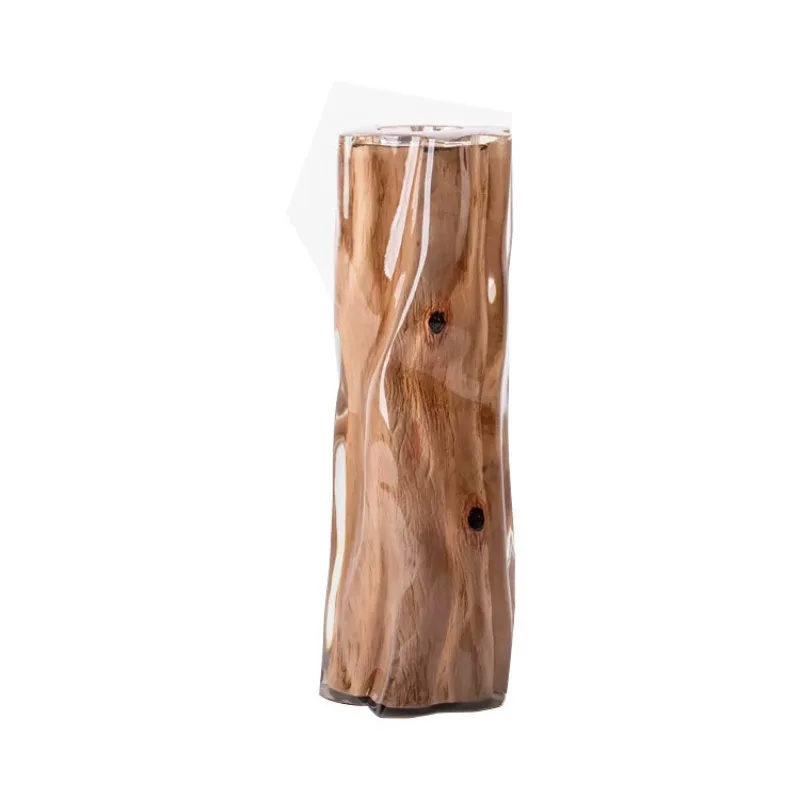 

Light luxury modern transparent resin stake log color texture flower ornaments living room study decoration