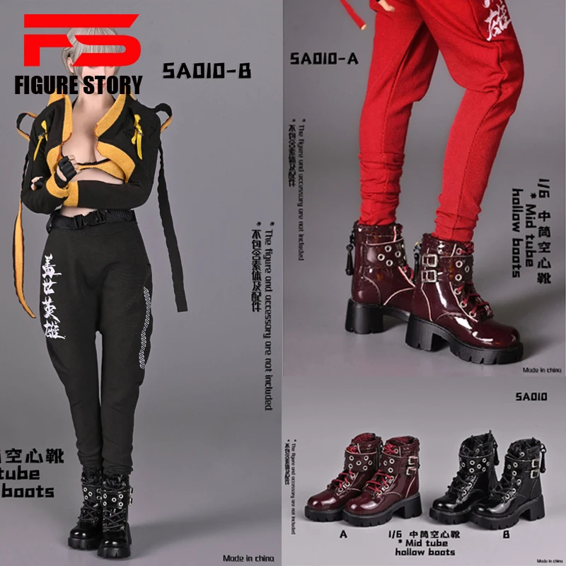 

SA Toys SA010 1/6 Scale Female Mid Tube Hollow Boots Shoes Model Fit 12"Soldier Action Figure Body Dolls