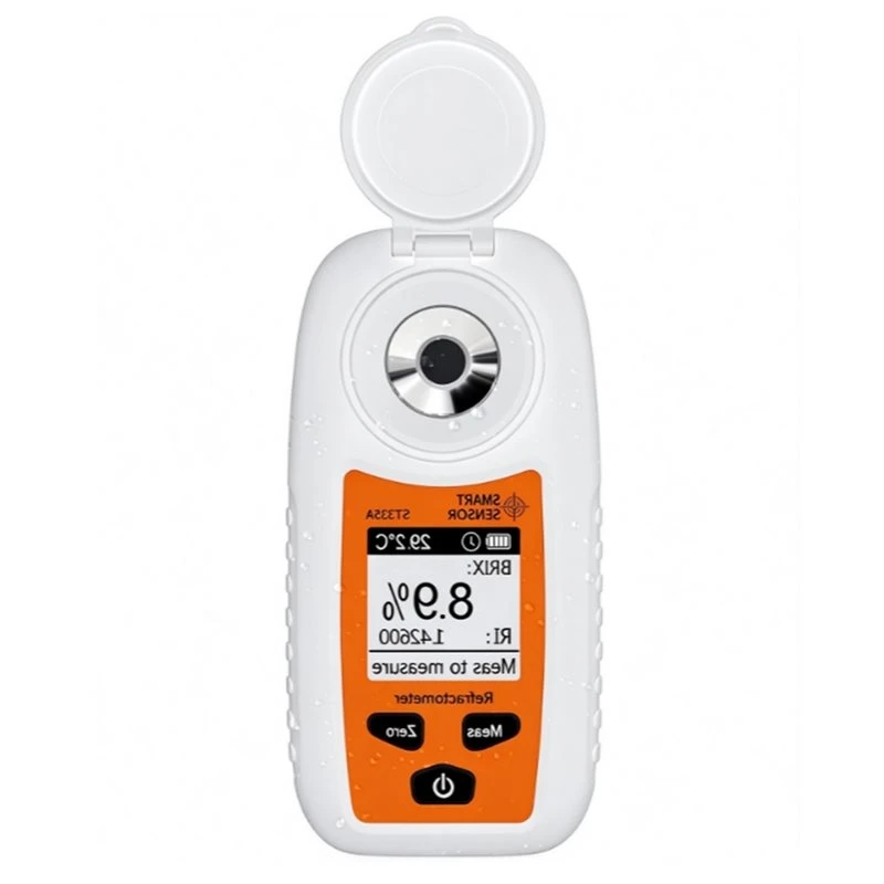 【A56X】LCD Digital Refractometer Meter Fruit Juice Beverage ATC Sugar Content Measuring Instrument 0-35% Saccharometer