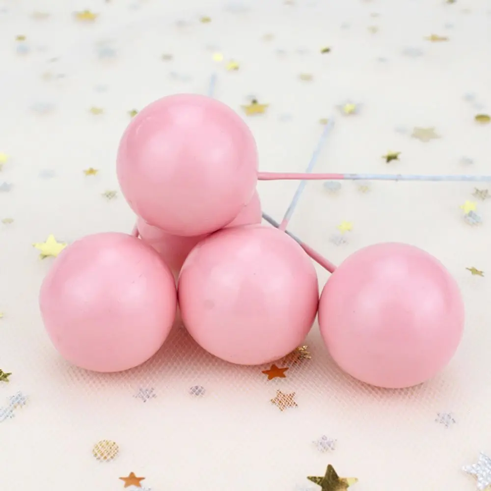 New Plastic Ball Cake Topper Ball Pink Blue Yellow White Ball Plug-In Reusable Cake Decorating Supplies Event & Party