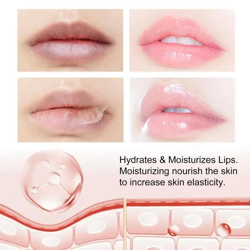 Ácido hialurônico Lip Balm Máscara, desvanecer-se Lip Lines, iluminar, esfoliante, remover a pele morta, reparar, cuidar