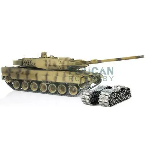 HENG LONG 1/16 Leopard2 A6 IR BB Shoot Remote Control Tank 3889 Barrel Recoil Metal Tracks Wheels Remote Control Car TH17663