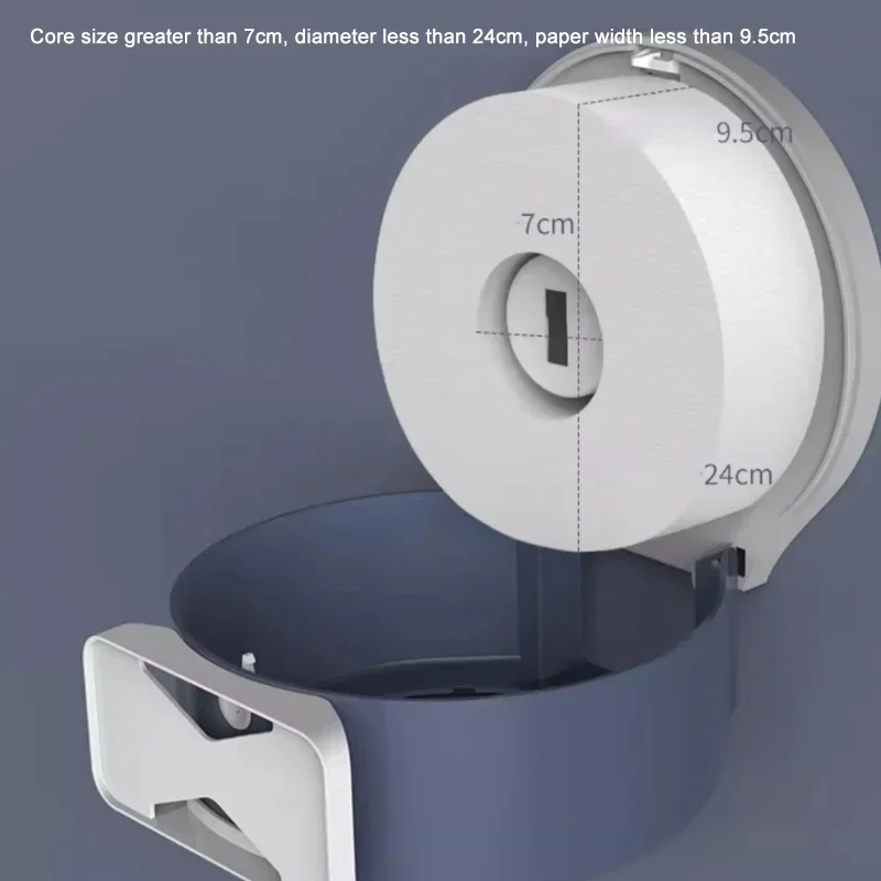 Large roll paper box wall mounted toilet large paper toilet paper box large capacity non punching hand towel box commercial