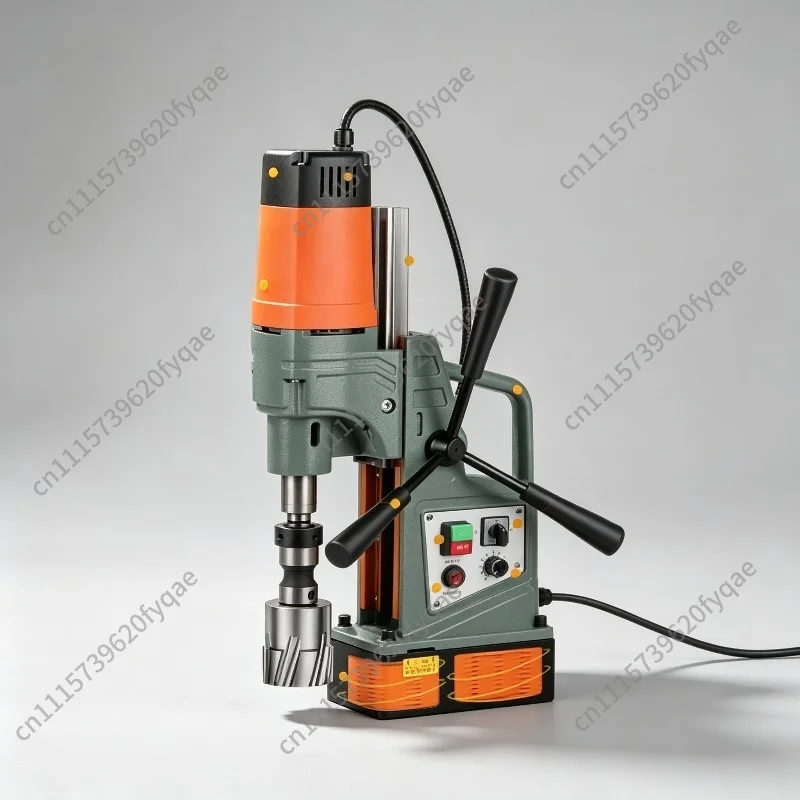 Industrial‑Grade Magnetic Drill Press, Compact Magnetic Base Drilling Machine Powerful Electromagnetic Iron‑Absorbing Drill