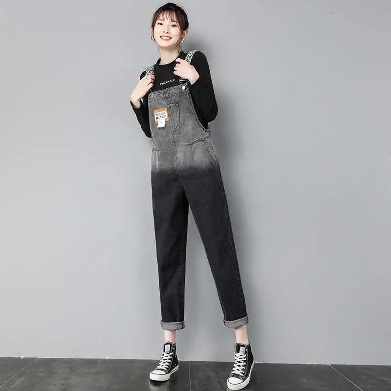 

Adient Color Jeans Women's AgeReducing Overalls Spring PU High Waist MidStretch Cleanfit Sle for MiddleAged PlusSize