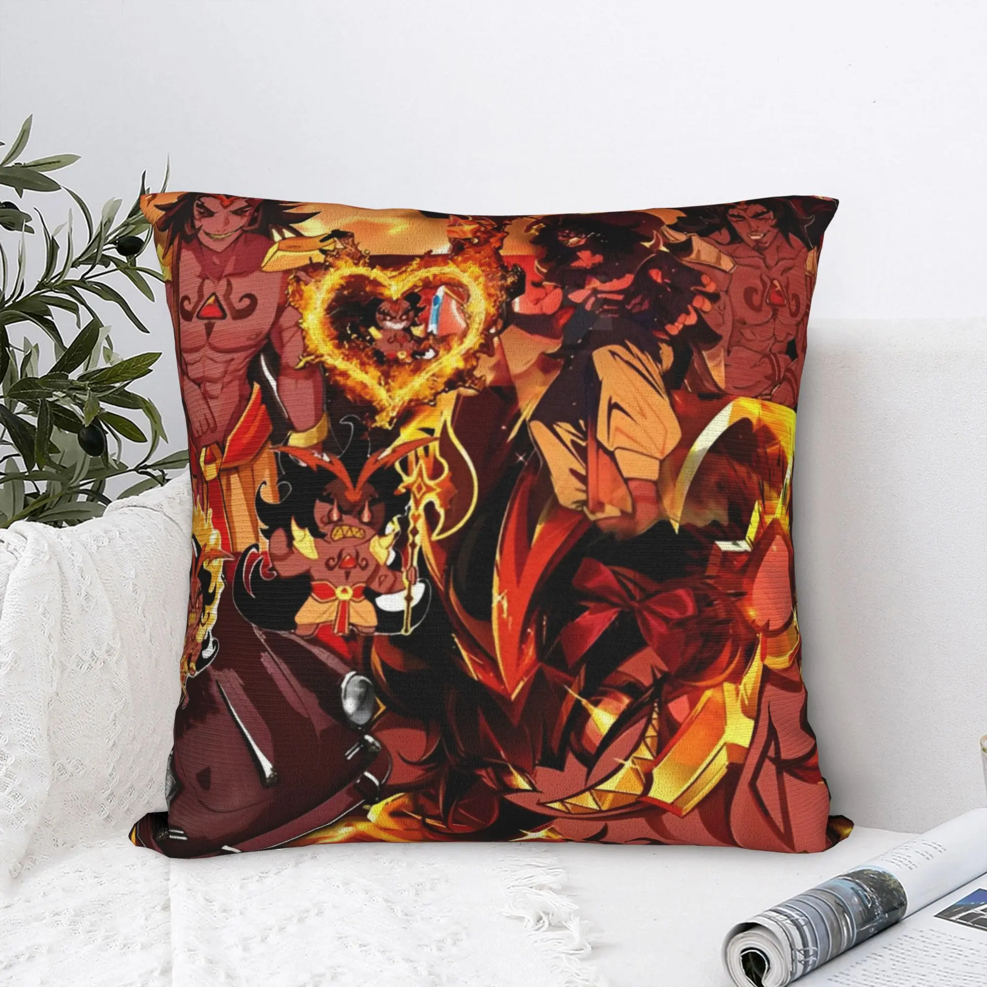 Printing Cookie Run Kingdom Burning Spice Cookie Pillowcase Cushion Cover Decor  Throw Pillow Case Cover Home Zippered 45*45cm
