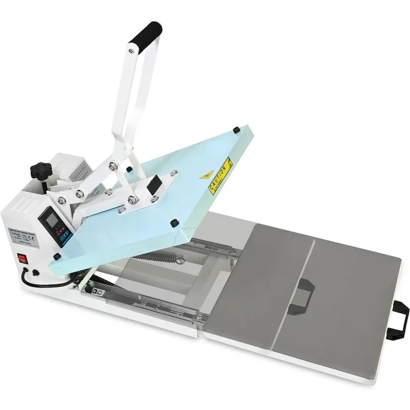 

Heat Press 15x15 inch Industrial Quality Sublimation Heat Press, Slide Out Heat Transfer Machine for T-Shirt, Blue