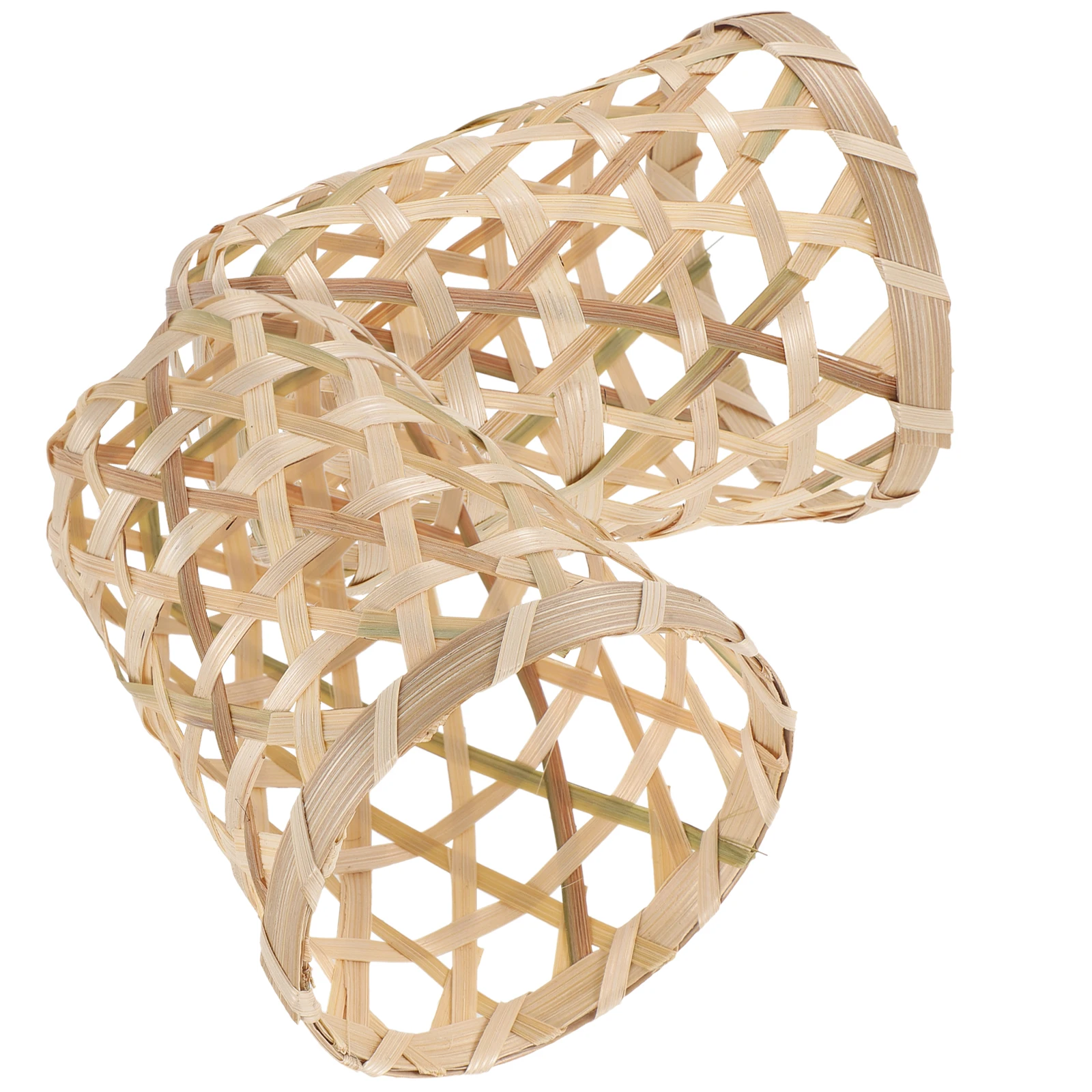 

2 Pcs Bamboo Milk Tea Cup 11cm Height 9cm Top 6cm Bottom 400ml Woven Basket Coffee Cup Holder Garden Decor Accessories