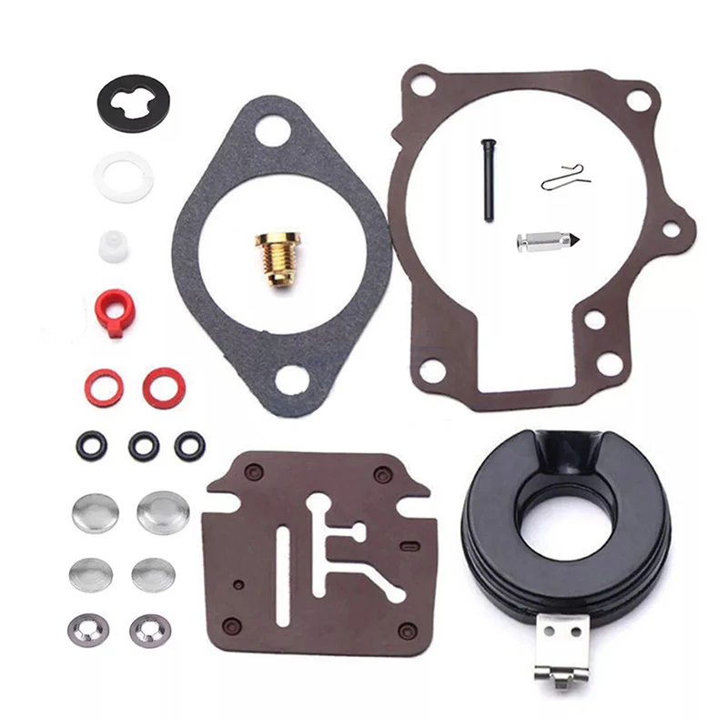 

For Johnson Evinrude 20 25 30 35 40 50 55 60 65 70 75 HP Outboard 392061 398729 0396701 Carburetor Rebuild Kit With Float