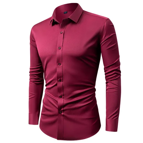 Camisa formal de manga larga para hombre, peto fino, ropa informal de negocios, transpirable, alta calidad, talla grande, moda delgada, 7XL, 8XL