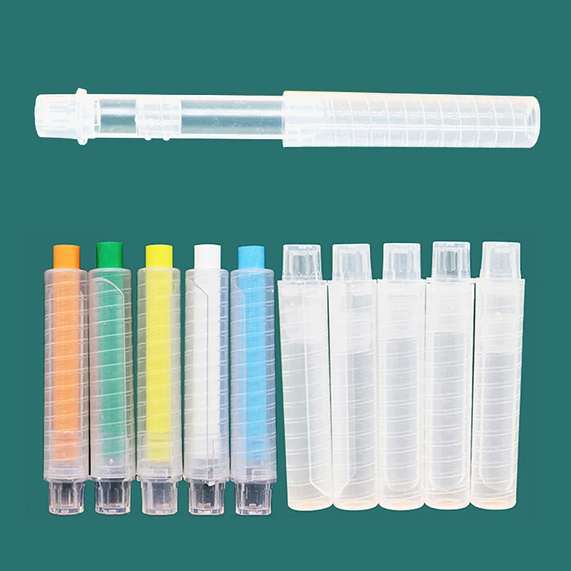 New-5Pcs Transparent Non-toxic Chalk Holder Clip Chalk Cover For Teachers Writing Children Drawing Board Accessories Chalk Pen