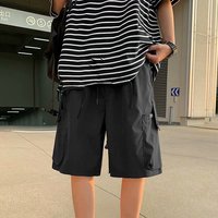 Summer Casual Mulit-Pocket Shorts Jogger Knee Length TrousersMen's Shorts Bermuda Sports Drawstring Loose Harajuku Y2k Streets