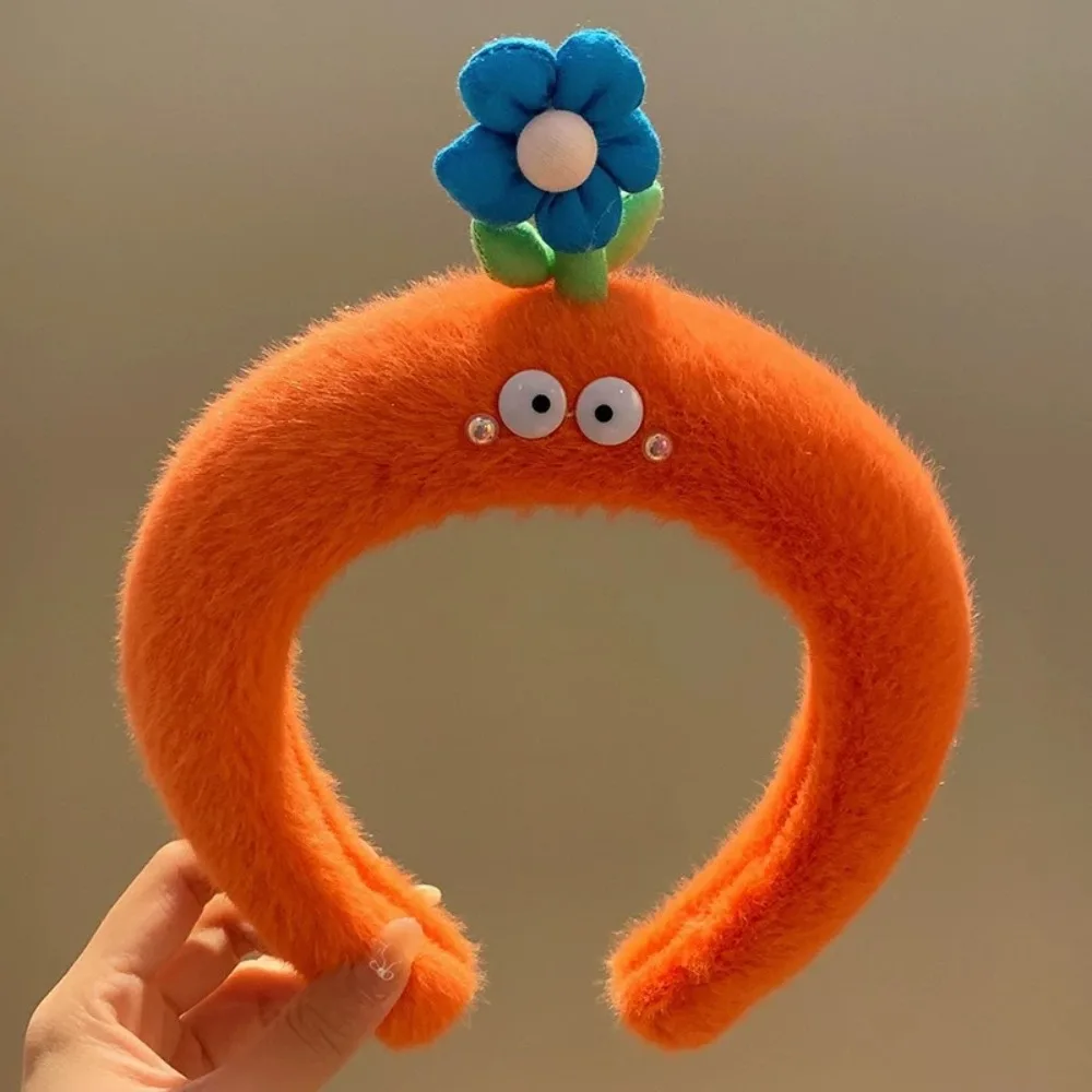 

Creative Cartoon Plush Hairband Candy Color Headwear Flower Headband Hair Accessories Korean Style Funny Hair Hoop Face Washing
