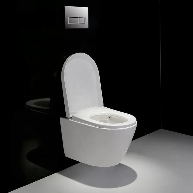 High end European standard ceramic two piece wall hung toilet Ceramic luxury modern design bathroom  Closestool