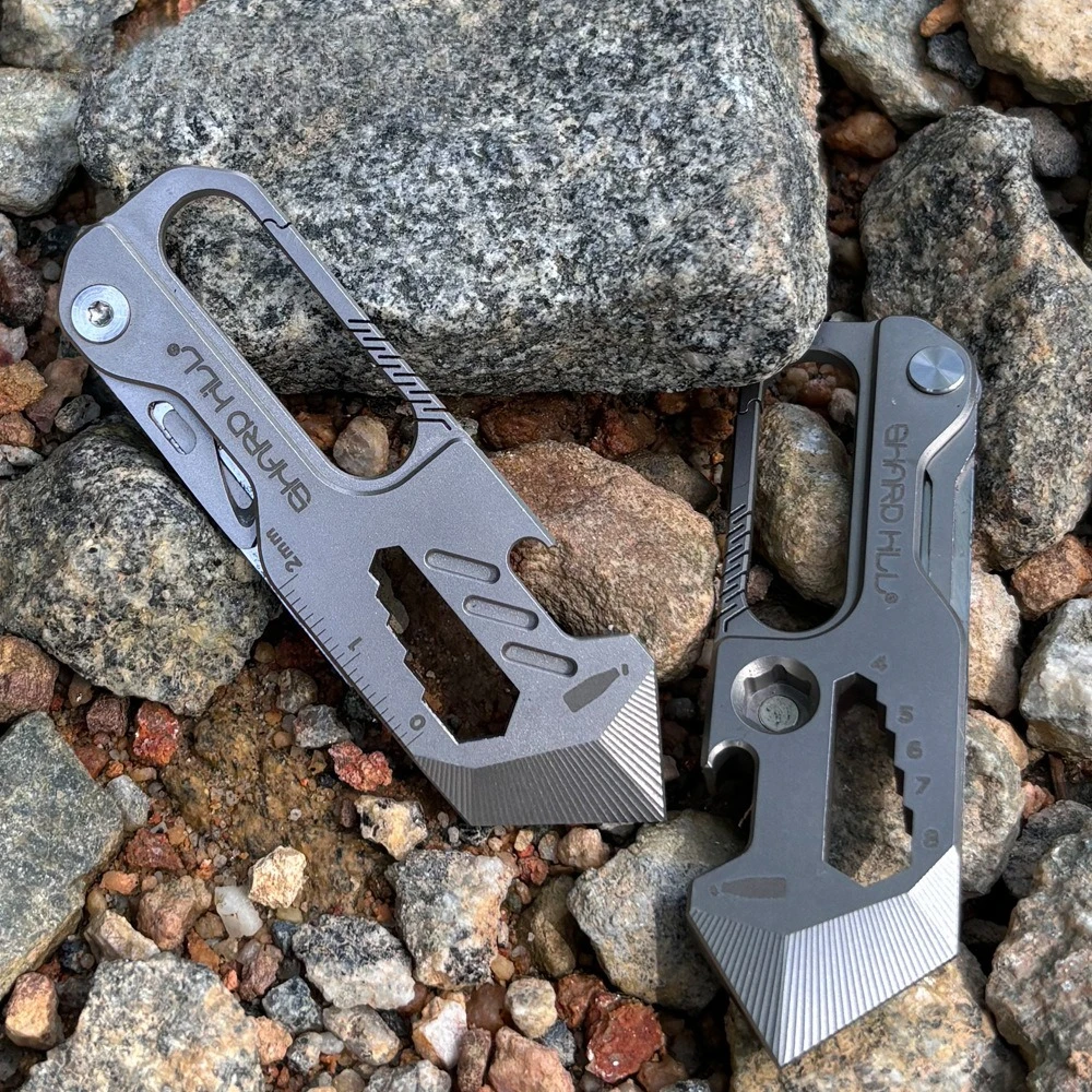

Titanium Alloy Multifunctional Outdoor Survival EDC Tool Keychain with Small Knife Bottle Opener Portable