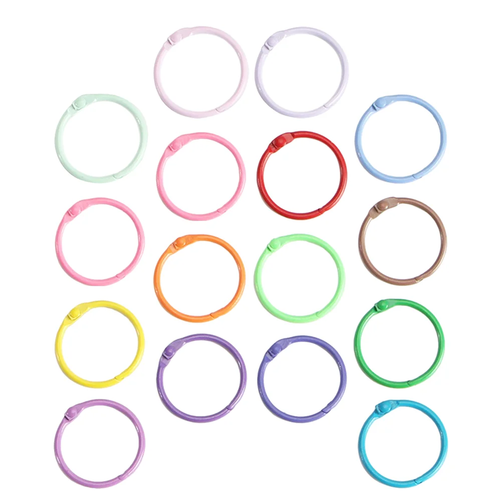 60 Pcs Key Metal Binder Ring Fob 300X300X050CM Multi-function Chain DIY Book