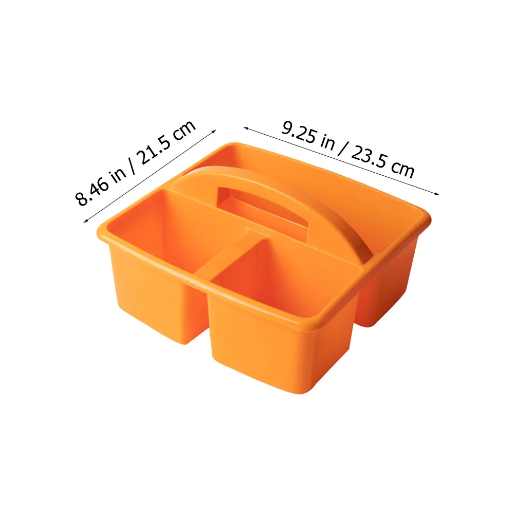 أداة فنية منظم اللوحة سلة إمداد متعددة الشبكات رياض الأطفال أدوات الرسم سلة فرشاة الرسم سلة القرطاسية البرتقال #6