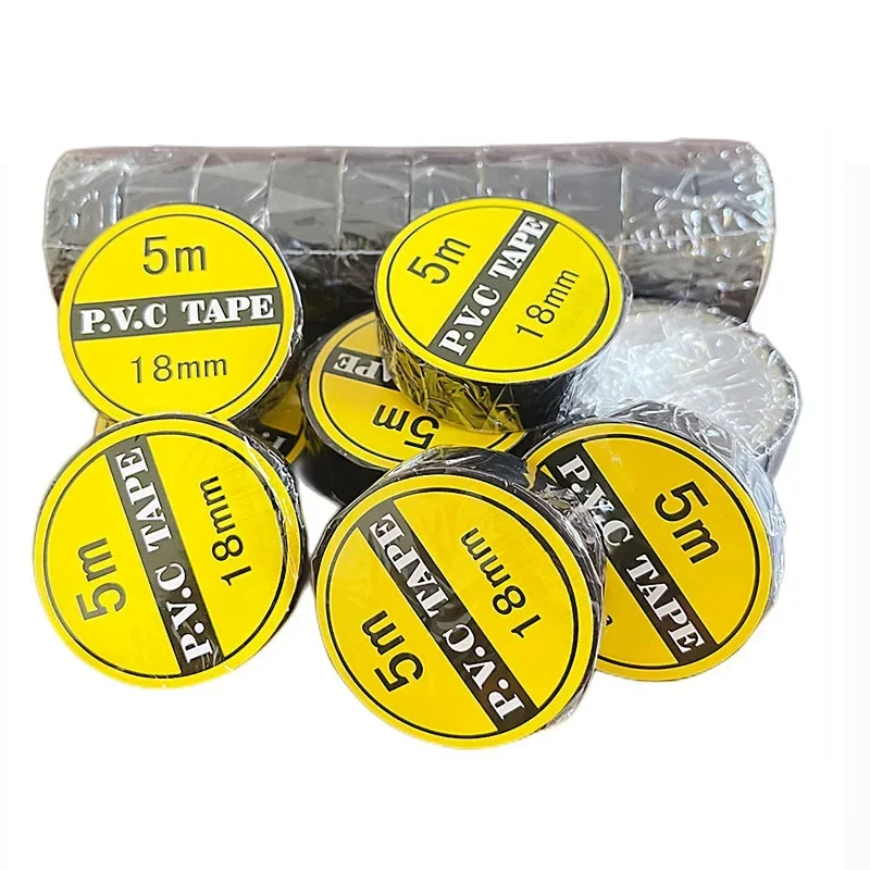 Electric Tape 3m PVC Waterproof Self- Adhesive Electrician Wire Insulation Flame Retardant Plastic Tape Electrical High Voltage