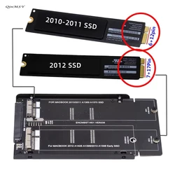2.5inch SATA 22Pin to 2010 2011 2012 Mac Air Pro Retina SSD 12+6Pin 17+7Pin A1425 A1398 MC975 MC976 Case Enclosure