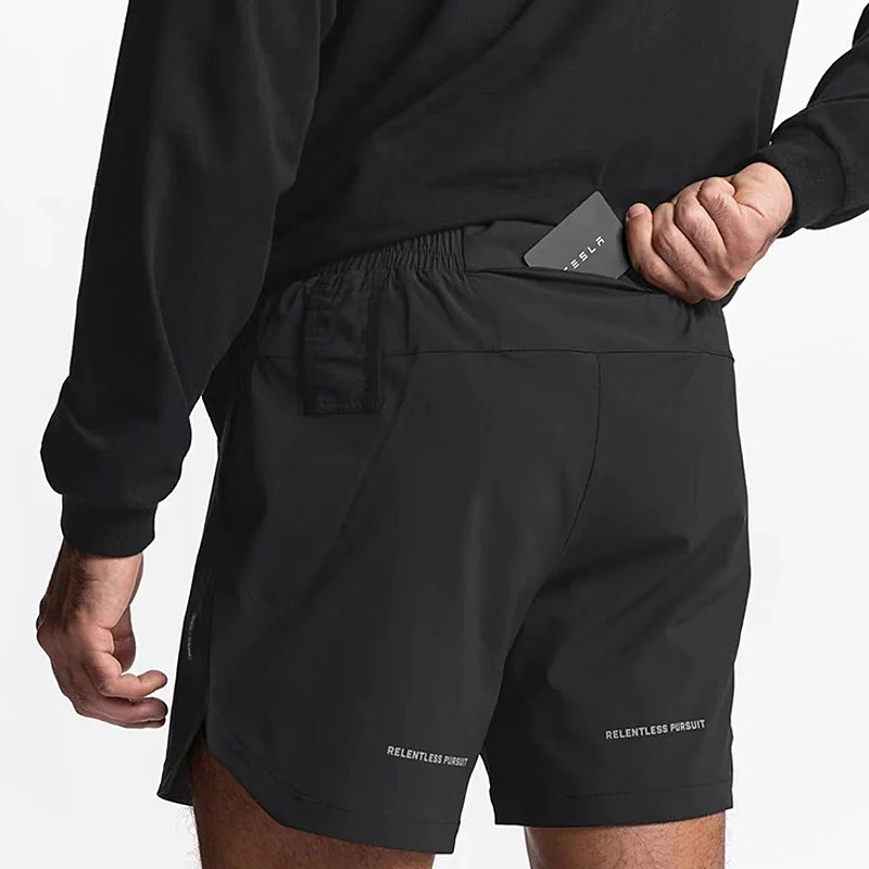 Short d'entraînement de gymnastique pour hommes, vêtements de sport, de Fitness, d'entraînement, de course, de Compression à séchage rapide, pantalons de survêtement