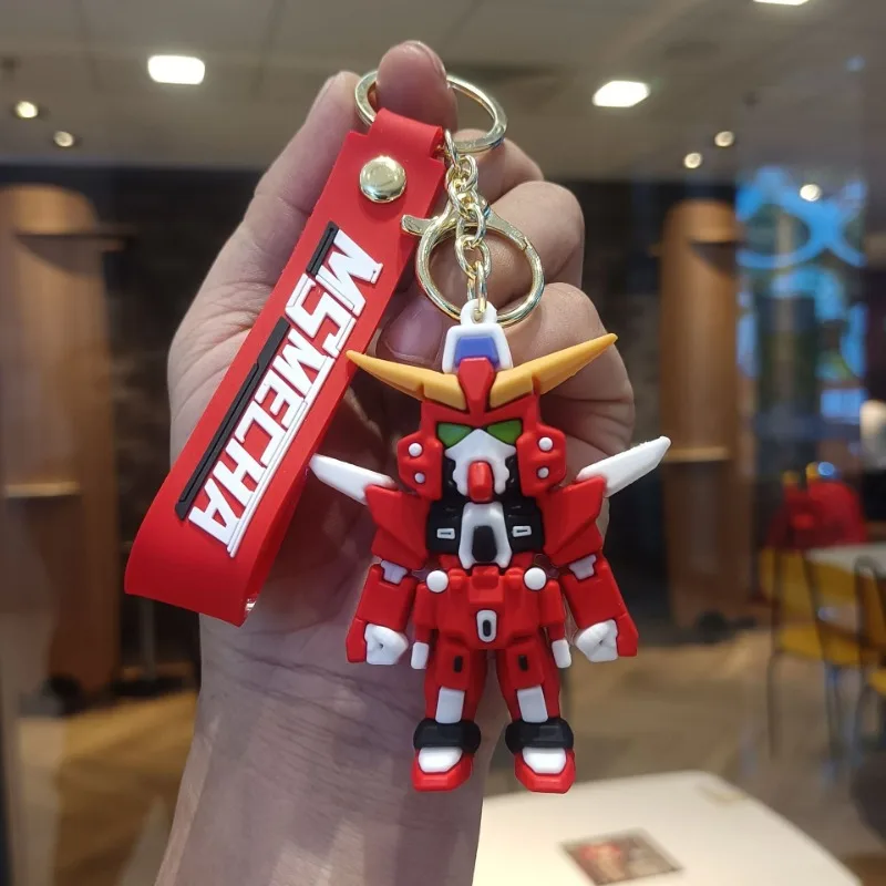 Брелок GUNDAM, аниме, кулон, брелок, креативный силикагель, милый брелок для ключей, забавная сумка, ремешок, орнамент, аксессуары, модные подарки