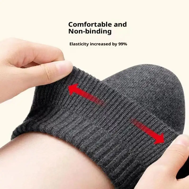 1Pair  Winter Knee High Socks Unisex Leg Warmer Warm Thermal Leg Protector Cashmere Wool Knee Brace Pads KneeCap Protector