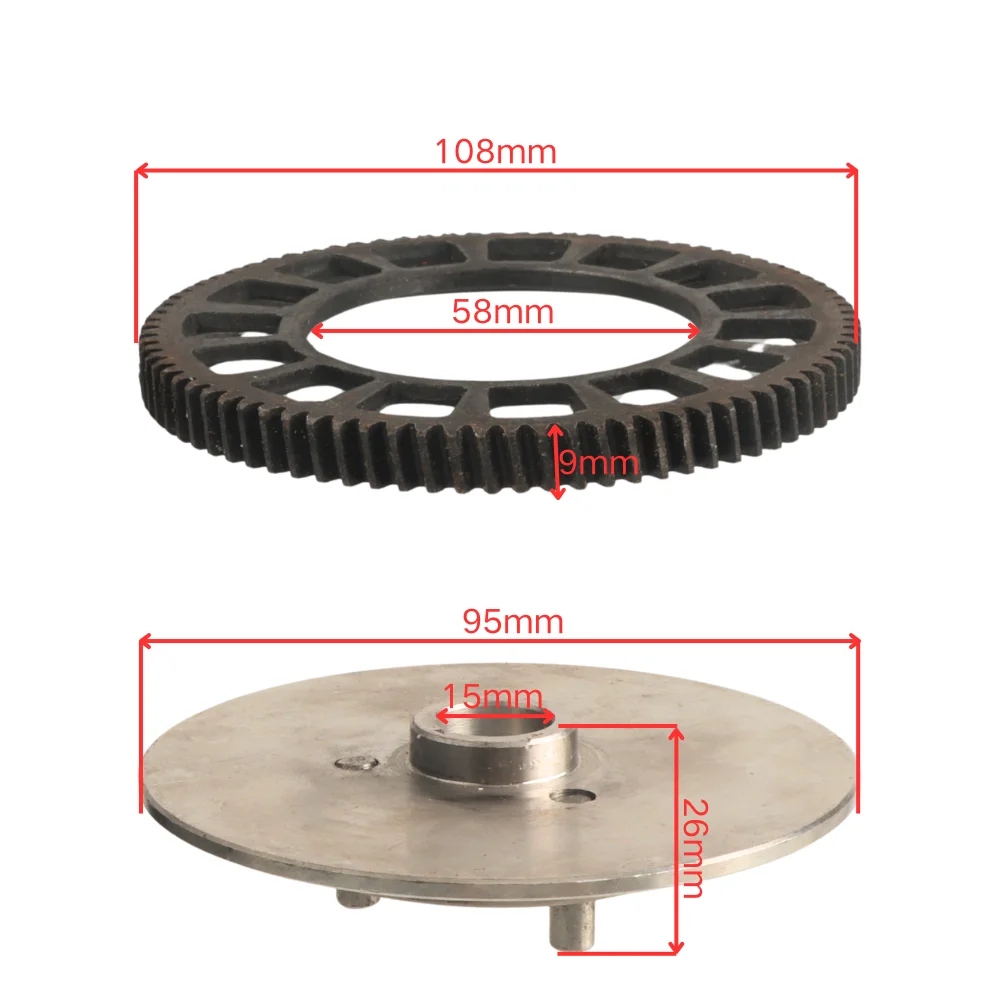 Clutch Friction Disc Plates for 49cc 66cc 80cc 2‑Stroke Motorized Bicycle Engine Repair Replacement Parts