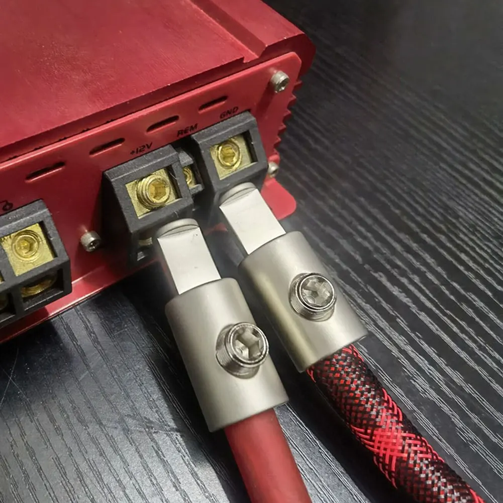 Car Audio Wire Reducer Kit 2 pcs 1/0 For AWG to 4 For AWG Ground Power Cable Adapter for Stable Signal Transmission