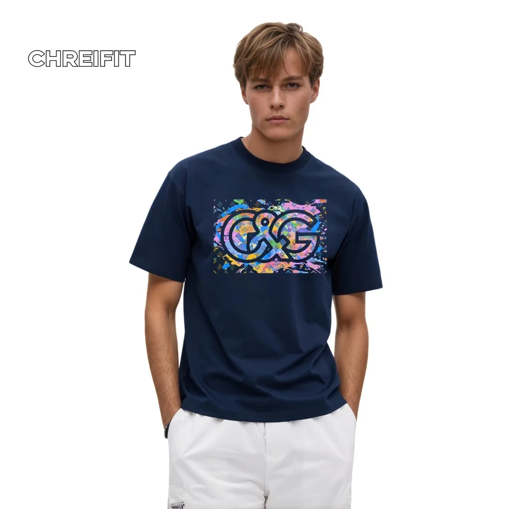 

Men's Fashion T-Shirt 2026 New Style Casual Printed Graphic Tee Shirt for Men Summer Trendy Cool Design G&G Logo Streetwear Top