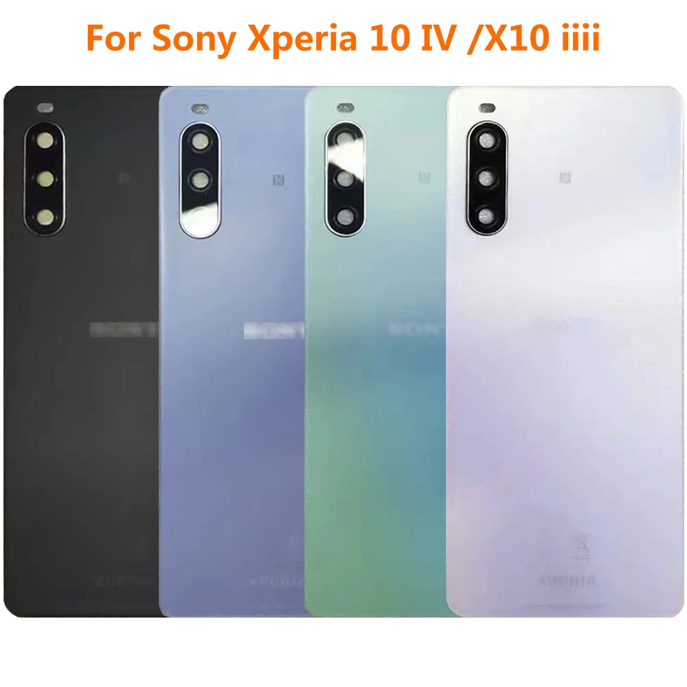 For Sony Xperia 10 IV Back Cover Sony X10 iiii Battery Cover Housing Door Rear Case Replacement Parts