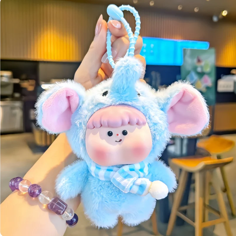 Nowy Kreatywny Pluszowy Brelok do Kluczy w Kształcie Uroczej Lalki Zwierzątka, Wyjątkowy Prezent dla Dziewczyn, Ozdoba do Zawieszenia na Plecak, Nowy Produkt w Magazynie