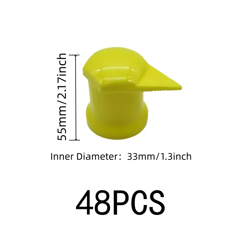 48 pcs 33mm Hexagon Dust Caps, Dust Proof Protection and Bright Visible Color, ideal for Garage Workshop Use