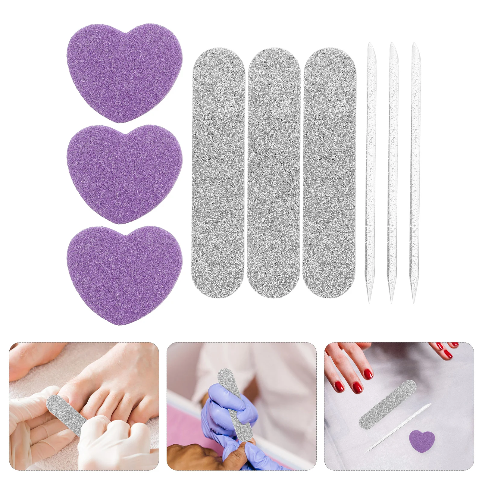 10Sets Comprehensive Nail Grooming Set Professional Tools for Home Salon Use Finger Toe Care Accessories Nail File