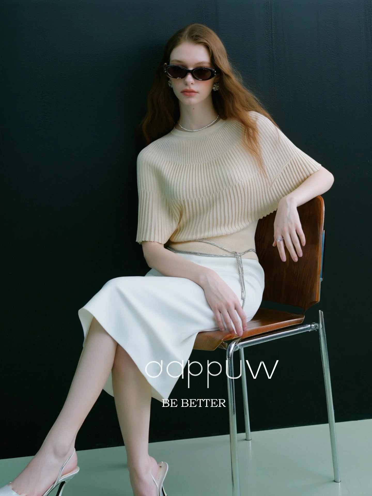

Elegant Vintage Cloak Style Knitted Sweater Women's mid Sleeve Top Fashionable Summer New Arrival French Style Loose Fit