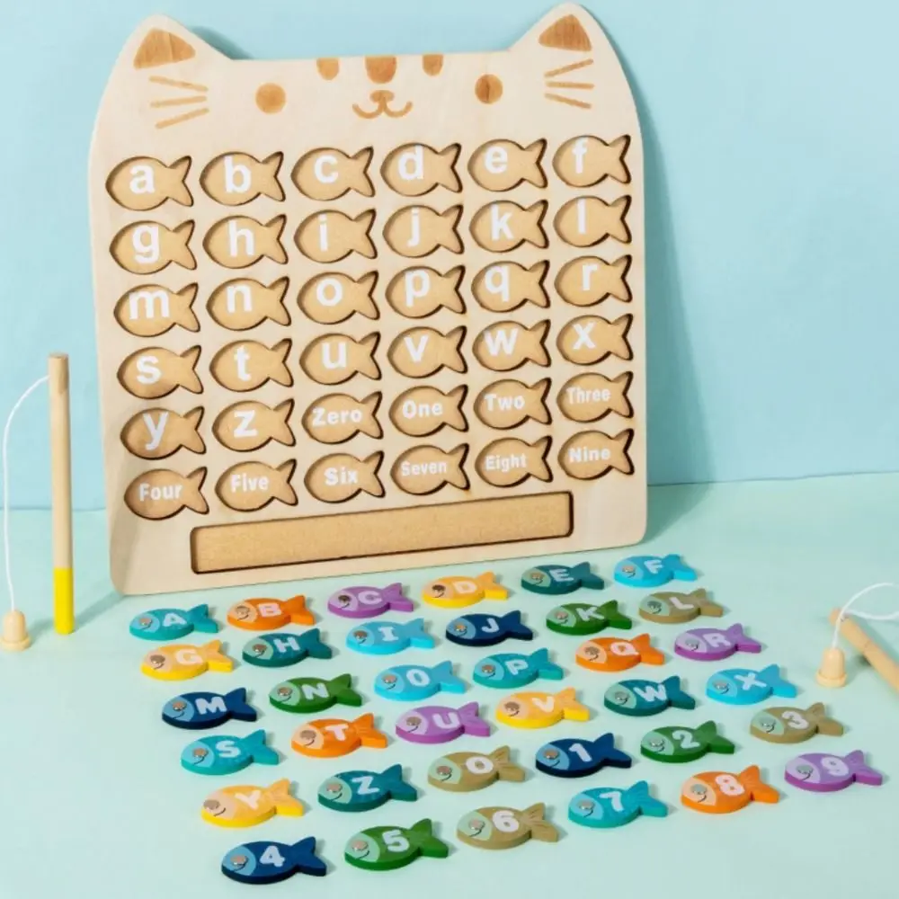 

Magnetic Educational Baby Fishing Toy Easy Cartoon Alphabet Fishing Toy Set Funny Colorful Number Fishing Game Toys Toddler Toys