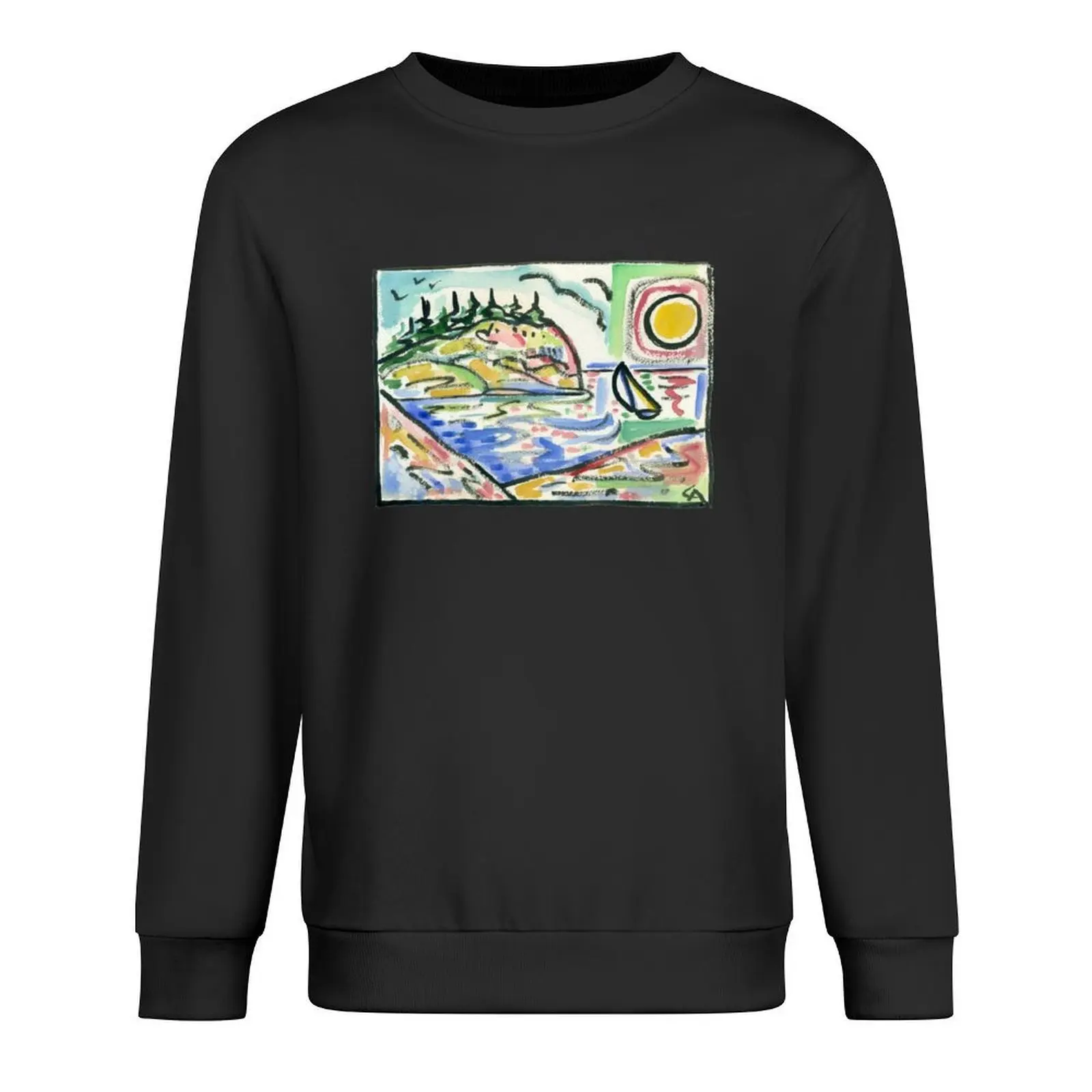 

Monhegan Cliff Pullover korean style clothes fashion men graphic t shirts men men's winter sweater anime sweatshirt